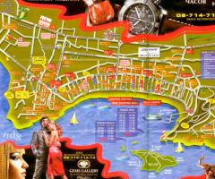 Detailed map of Pattaya in Russian Map of central Pattaya in Russian